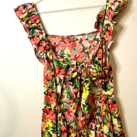 51. jumpsuit floral L green pink - Picture 2 of 3